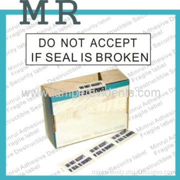 Custom Blank Warranty Security Shipping Seal Labels 